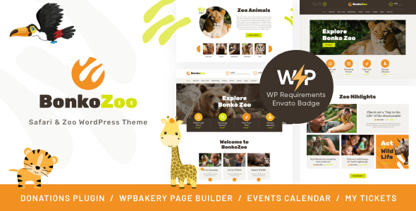 Bonko | Safari & Zoo, Pet Shop WordPress Theme